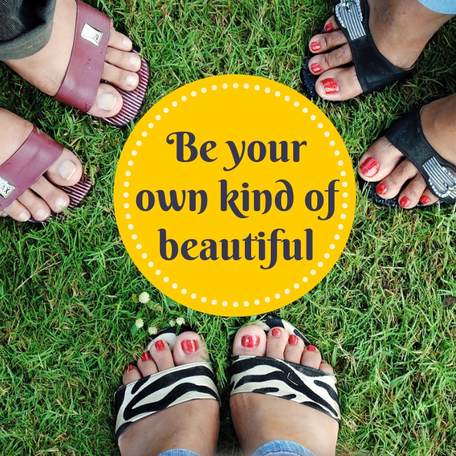 Poster encouraging "Be your own kind of beautiful" by Bergen and Associates Counselling